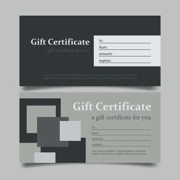 Gift voucher mockup, vector illustration Stock Illustration