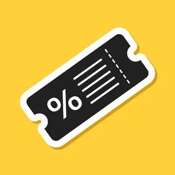 Gift voucher sticker icon in flat style. Discount vector illustration on is.. Stockillustratie
