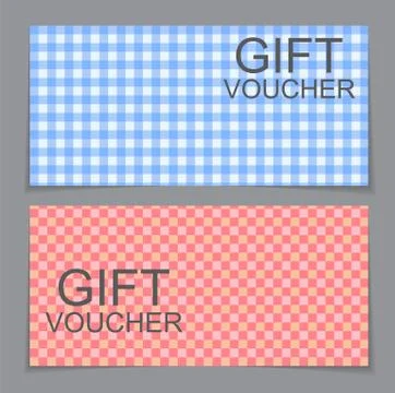 Gift Voucher Template with abstract background.  Illustrat Stock-Illustration