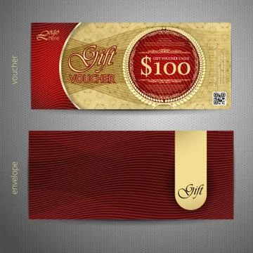 Gift voucher template with colorful pattern,cute gift voucher certificate coupon Stock-Illustration