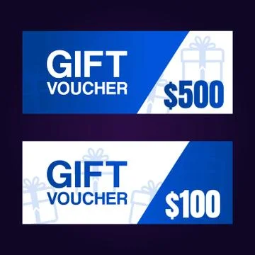 Gift voucher template design. vector illustration. Stock Illustration