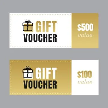 Gift voucher template design. vector illustration. Illustrazione stock