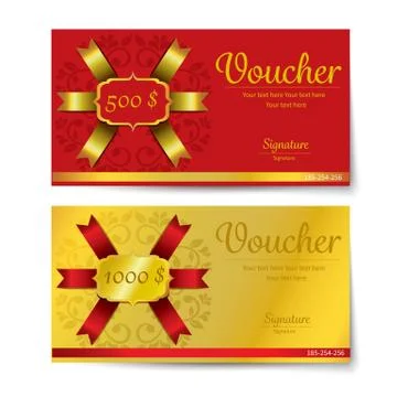 Gift voucher template Stock Illustration