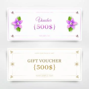 Gift voucher template Illustrazione stock