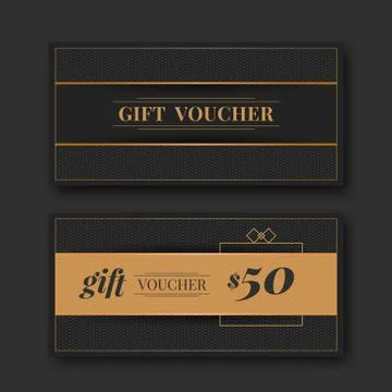 Gift voucher template Stock Illustration