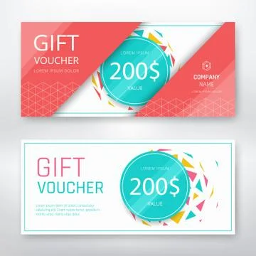 Gift voucher template Stock Illustration