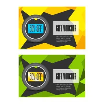 Gift voucher template Stock Illustration