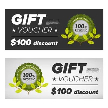 Gift voucher template Stock Illustration