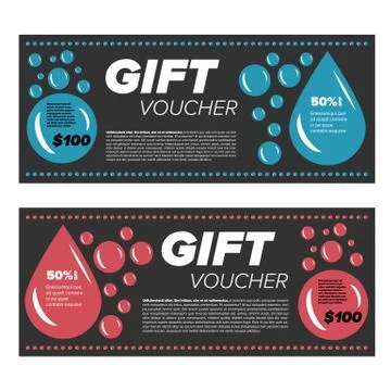 Gift voucher template Stock Illustration