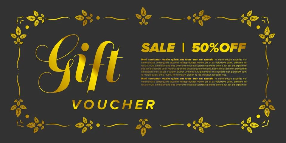 Gift voucher template Stock Illustration