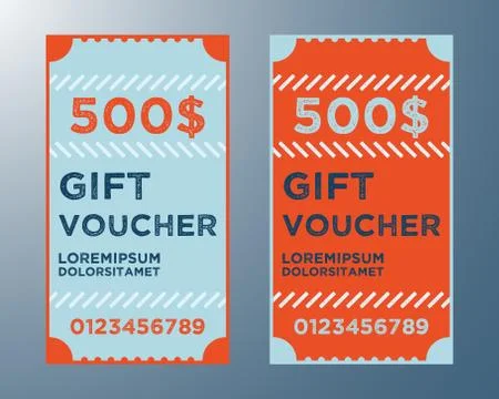Gift voucher template Stock Illustration