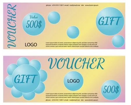 Gift voucher template Stock Illustration