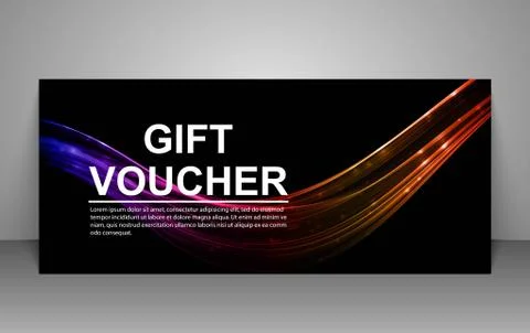 Gift voucher template. Stock Illustration