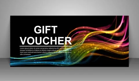 Gift voucher template. Illustrazione stock