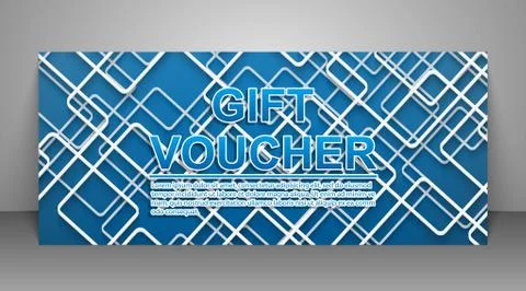 Gift voucher template. Stock Illustration