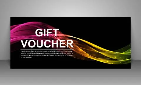 Gift voucher template. Stock Illustration