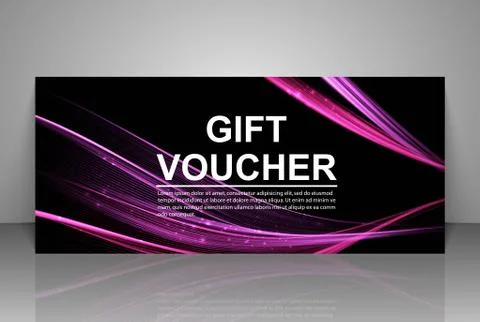 Gift voucher template. Stock Illustration