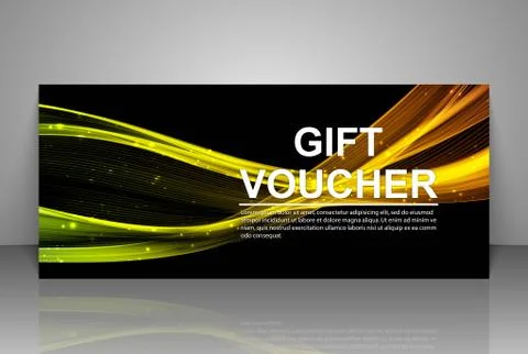 Gift voucher template. Stock Illustration