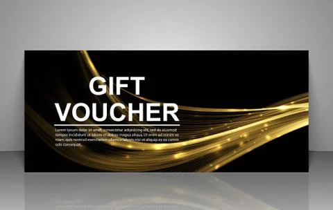 Gift voucher template. Illustrazione stock