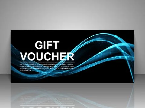 Gift voucher template. Stock Illustration