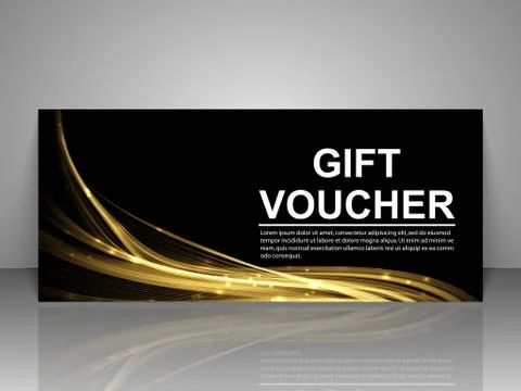 Gift voucher template. Stock Illustration