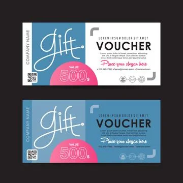 Gift Voucher template Stock Illustration
