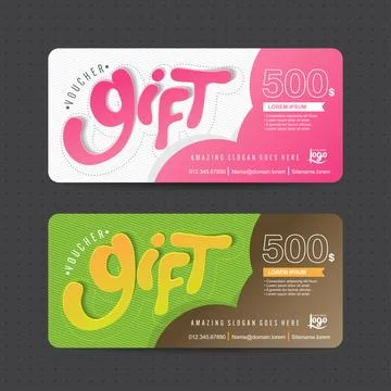 Gift Voucher template Stock Illustration
