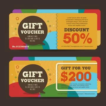 Gift Voucher template Stock Illustration