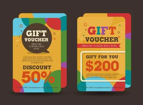 Gift Voucher template Illustrazione stock