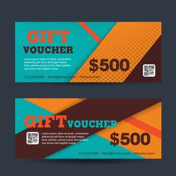 Gift Voucher template Stock Illustration