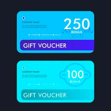 Gift voucher template. Vector design illustration Stock Illustration