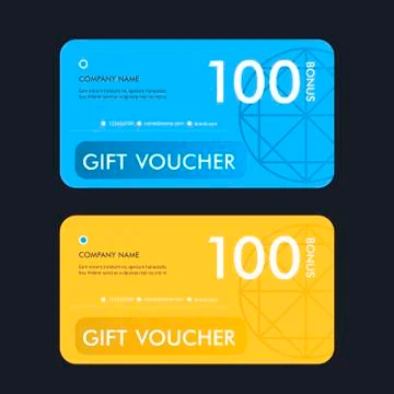 Gift voucher template. Vector design illustration Stock Illustration