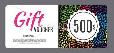 Gift Voucher Template Vector Illustration For Your Business
