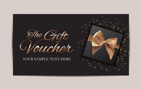 Gift Voucher Template Vector Illustration for Your Business Stock Illustration