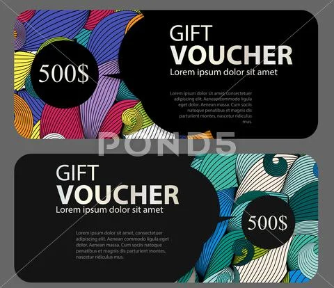 Gift voucher template Royalty Free Vector Image