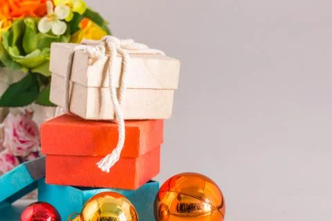 Gift on white background Stock Photos