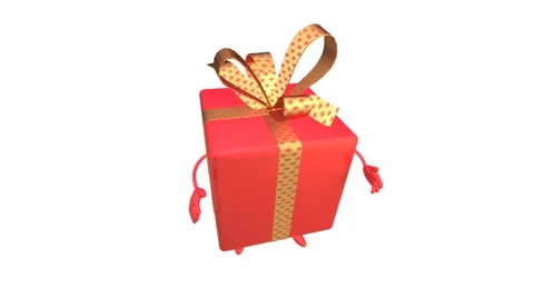 Gift on the white Stock Footage 885484