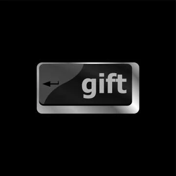 Gift word on computer keyboard keys button Illustrazione stock
