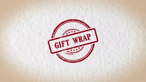 GIFT WRAP stamp style word Stock Footage 319478710