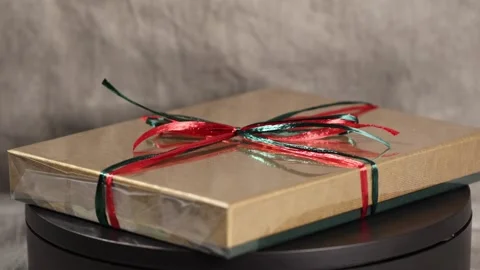 Gift Wrapped Chocolate Box for Christmas 02 Video stock 294202002