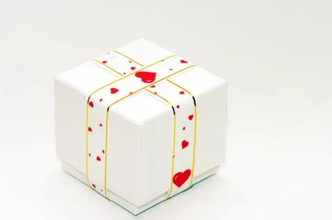 Gift wrapped with ribbon Stock Photos