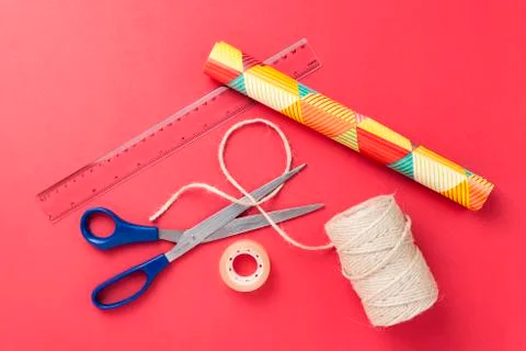 Gift wrapping material Stock Photos