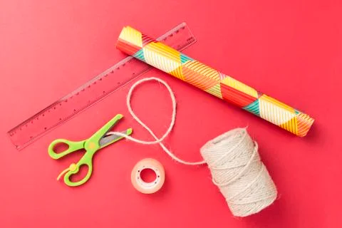 Gift wrapping material Stock Photos