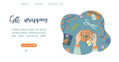 Gift wrapping service Stock Illustration
