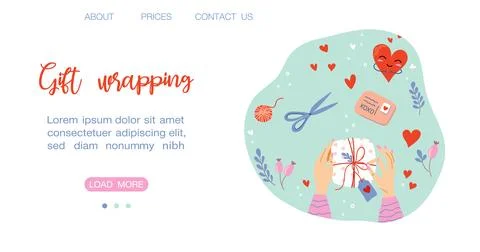 Gift wrapping service Stock Illustration