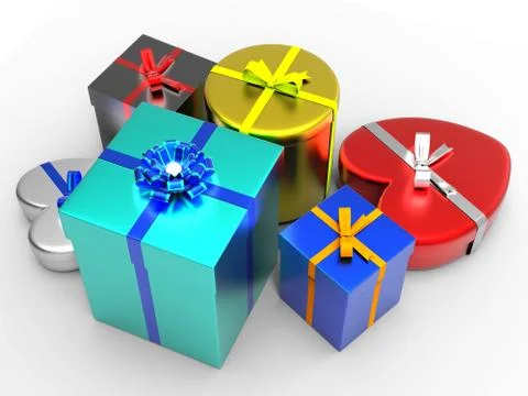 Giftbox giftboxes represents gift-box giving and surprise Stock Illustration