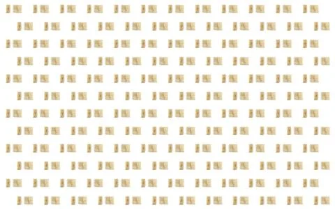 Giftbox pattern in brown paper, rectangular box on white isolated background Stock Photos