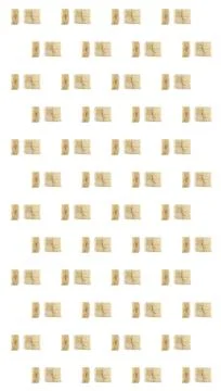 Giftbox pattern in brown paper on white isolated background Foto stock