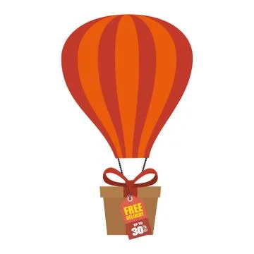 Giftbox present flying icon イラスト素材