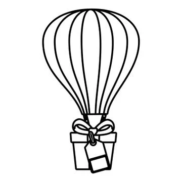 Giftbox present flying icon イラスト素材